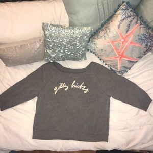 EUC Gilly Hicks Large Boatneck 3/4 slv sweatshirt